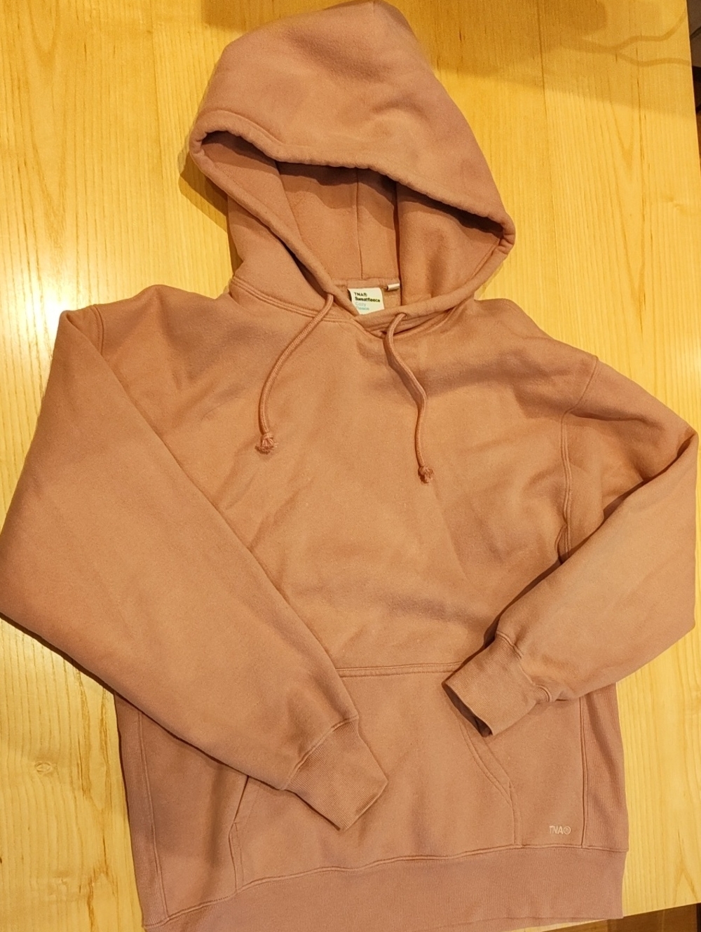 TNA Sweat fleece Cozy fleece Boyfriend Fit Hoodie in Dusty Rose